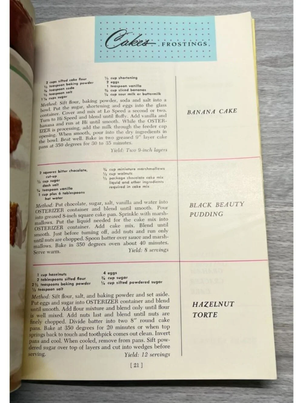 Recipes for the Two-Speed Osterizer Vintage Cooking Cookbook Booklet 1960s